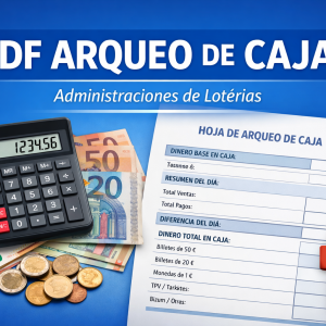 Control de caja semanal para administración de loterías