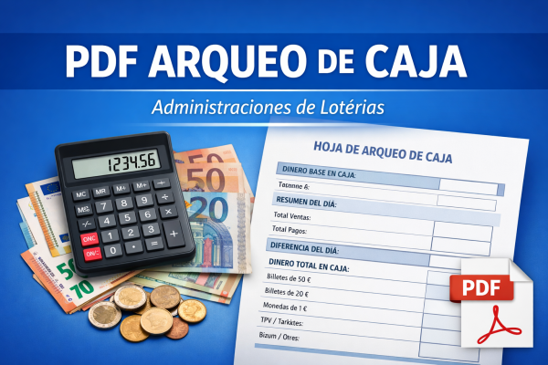 Arqueo de caja administración de loterías Control de caja semanal para administración de loterías