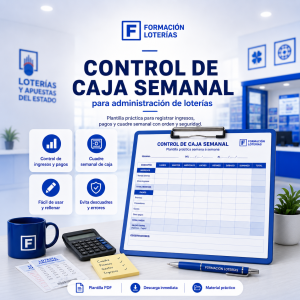 Control de caja semanal para administración de loterías